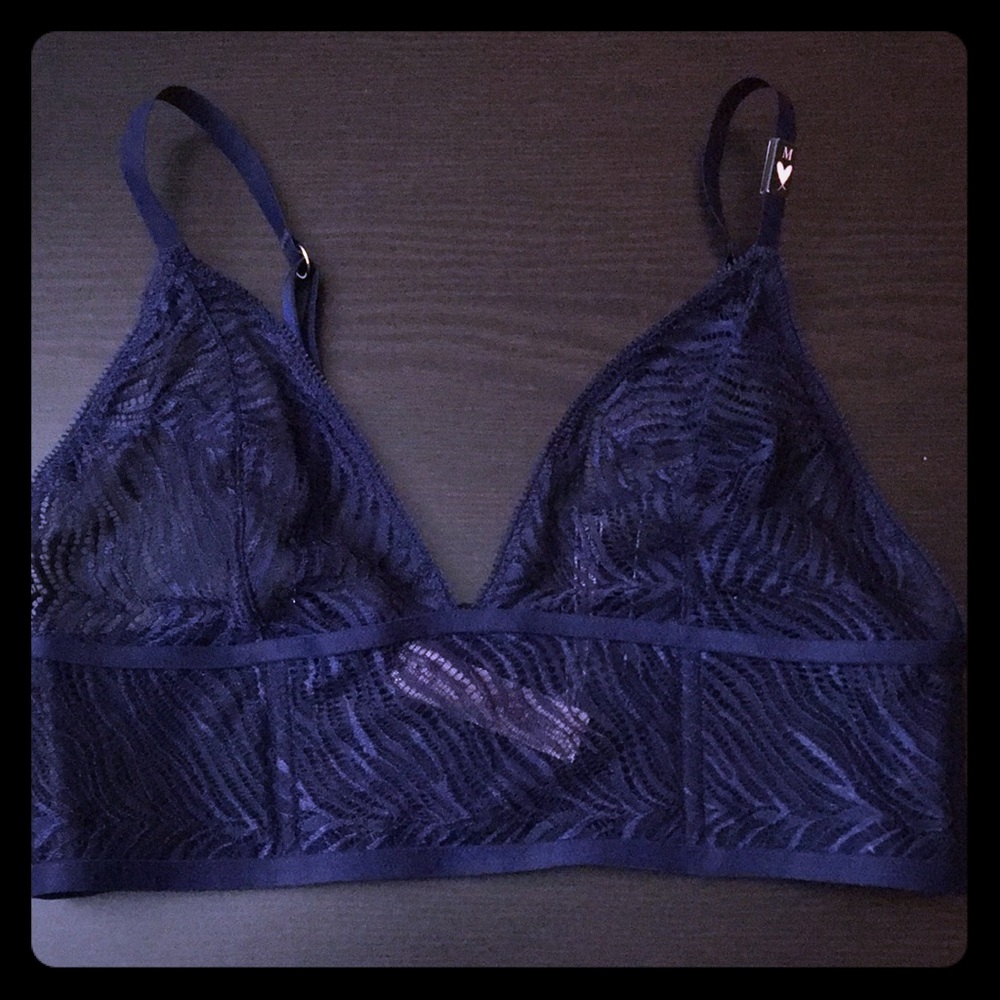 Victoria’s Secret, Navy Blue Lace Bralette